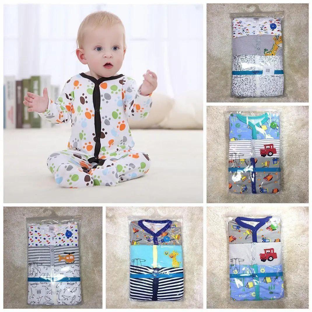 Newborn Baby Foot Wrapped Jumpsuit Cotton