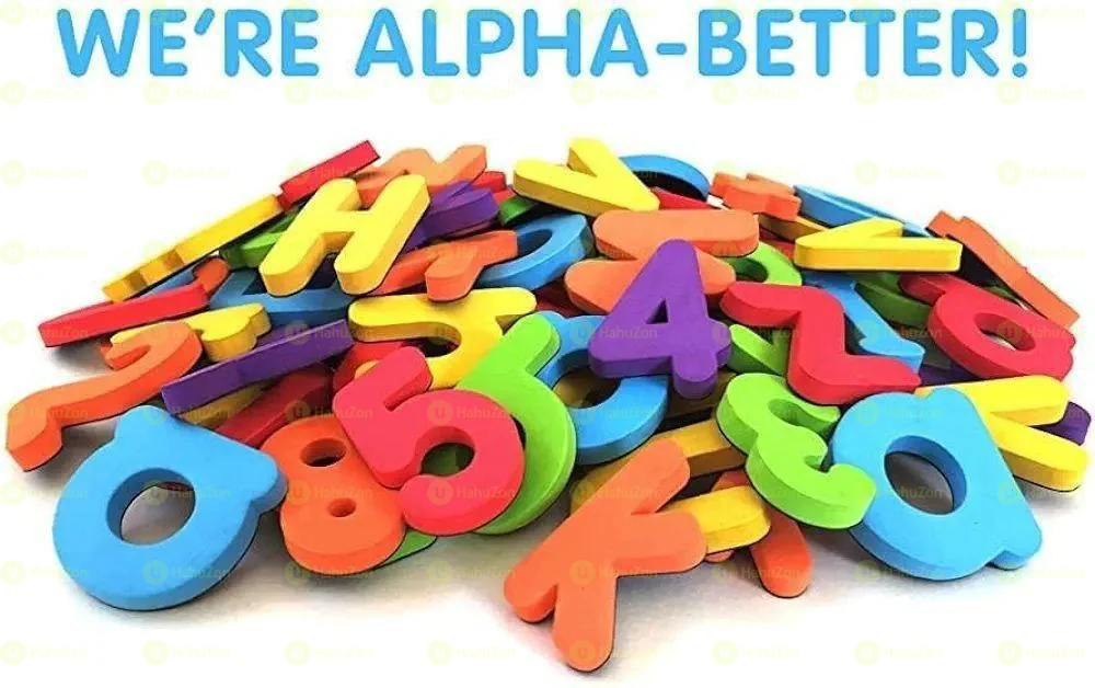 26 የእንግሊዝኛ ፊደላት እና 10 ቁጥሮችን ያካተተ መማሪያ ምንጣፍ