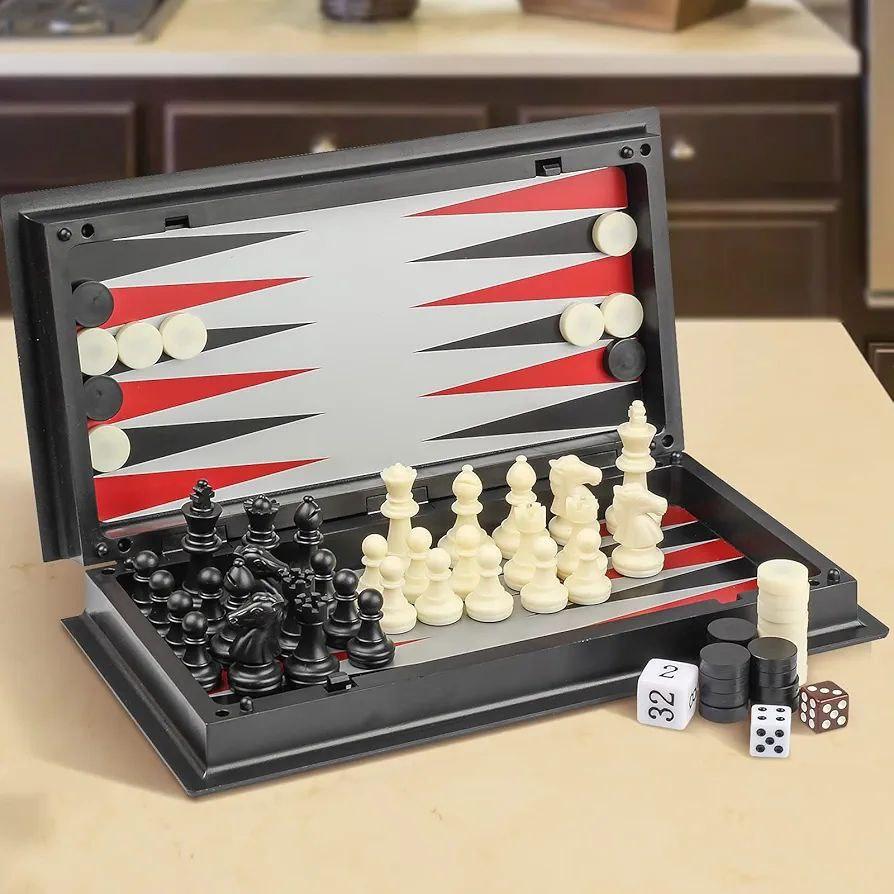 3 in 1 Chess Backgammon Checkers