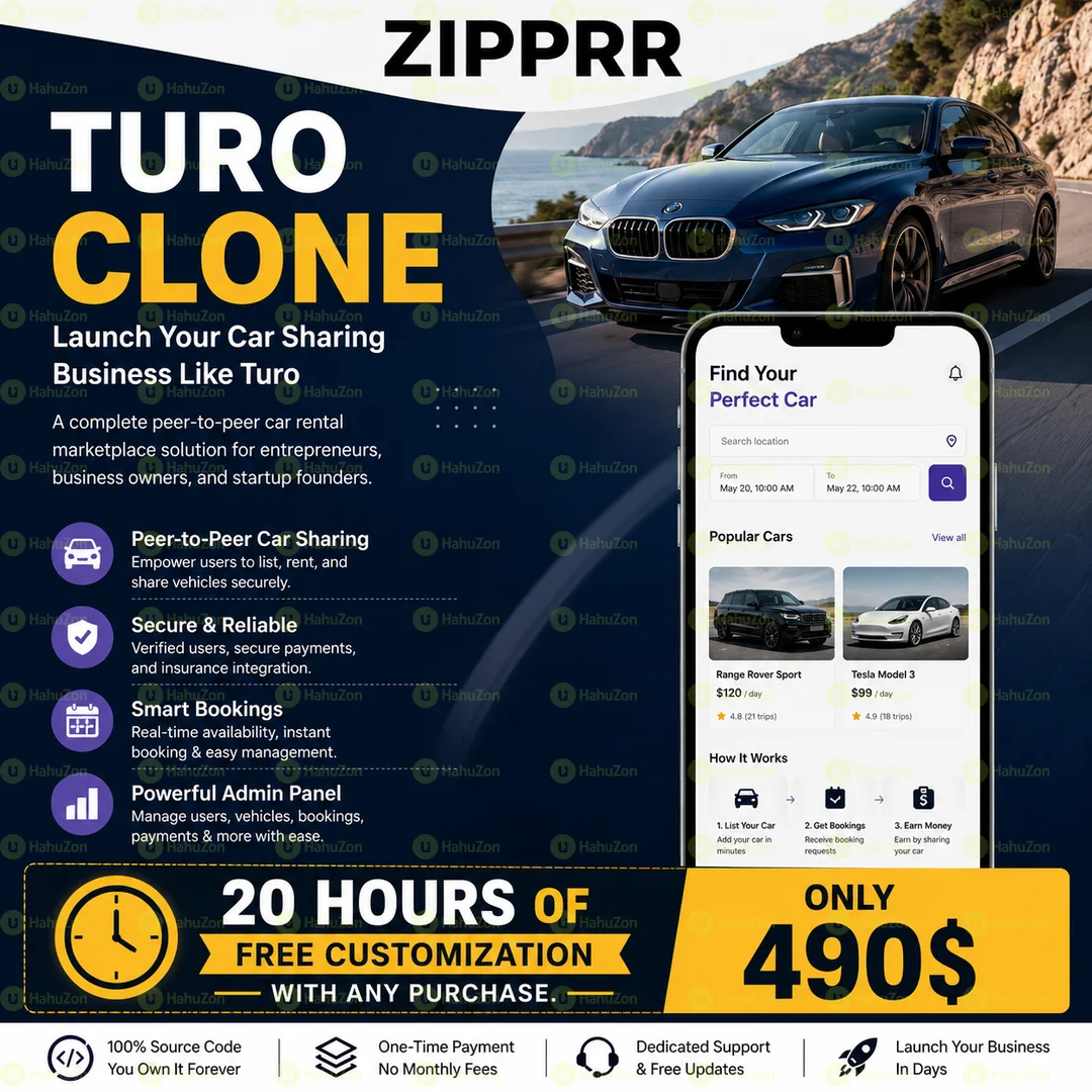 Is a Ready-Made Car Sharing Script Real? Zipprr $490