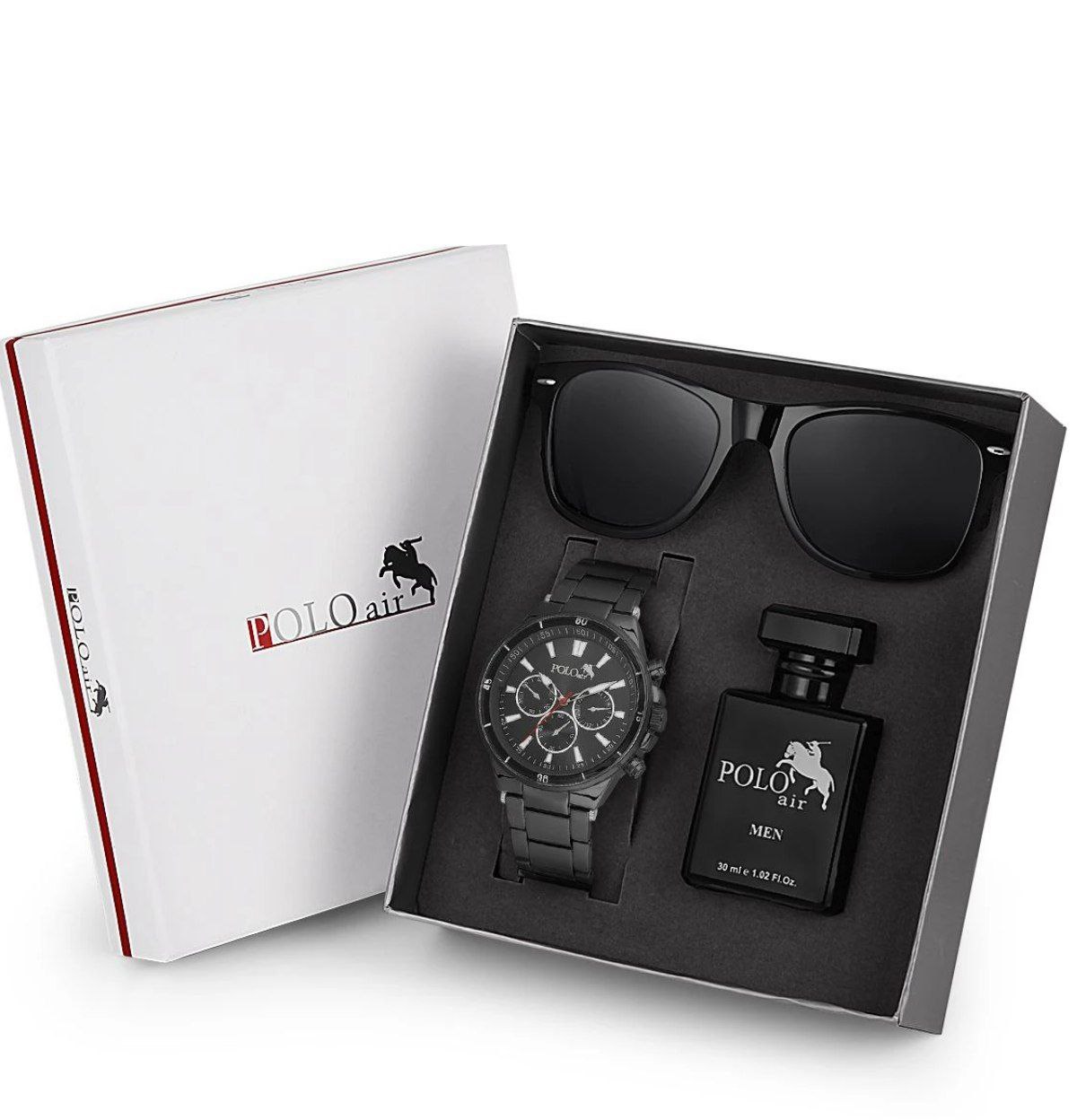 POLO AIR Men's Gift Set Watch Glasses Perfume In Gift Box