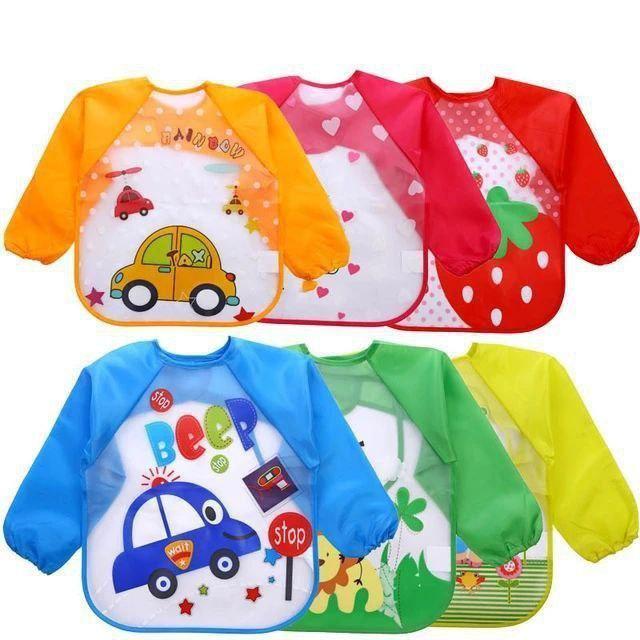 Waterproof Washable Long-Sleeve Baby Bibs