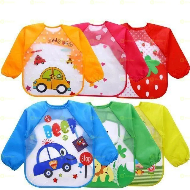 Waterproof Washable Long-Sleeve Baby Bibs