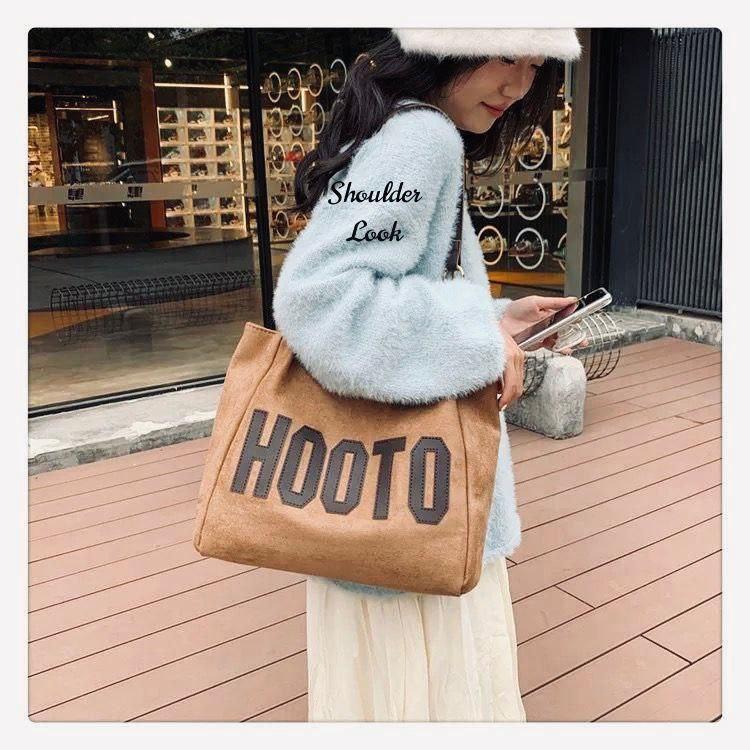 HOOTO SUEDE TOTE BAG