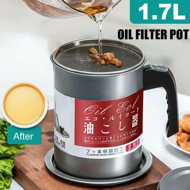 Stainless Steel Kitchen Oil Filter Cup