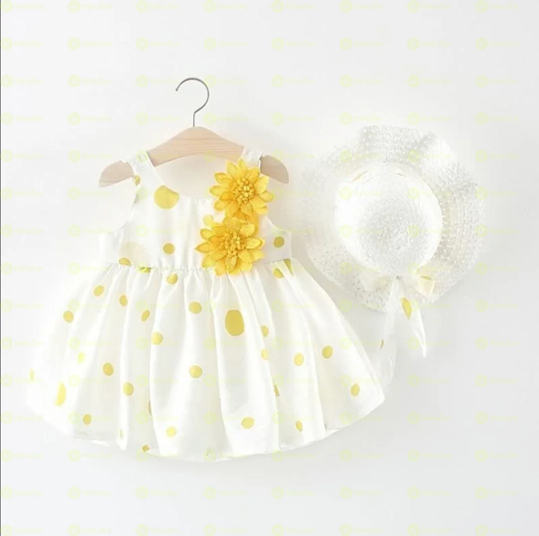 Toddler Dress and Hat Set