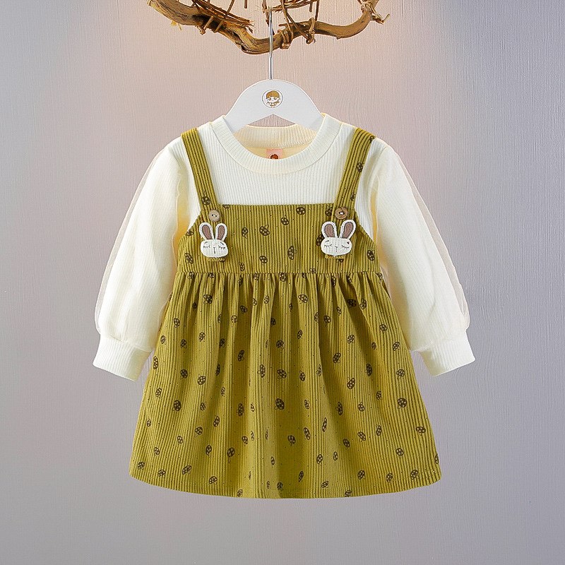 Toddler Girls Lantern Sleeve Casual Dress