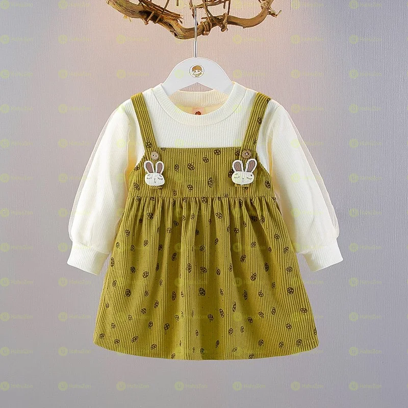 Toddler Girls Lantern Sleeve Casual Dress