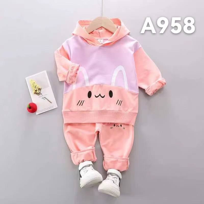 Cartoon Cat Two Piece Outfit