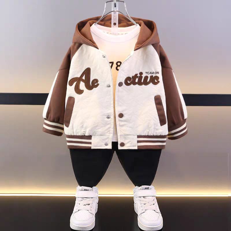 3 Piece Set Hooded jacket, tshirt And Pant Set