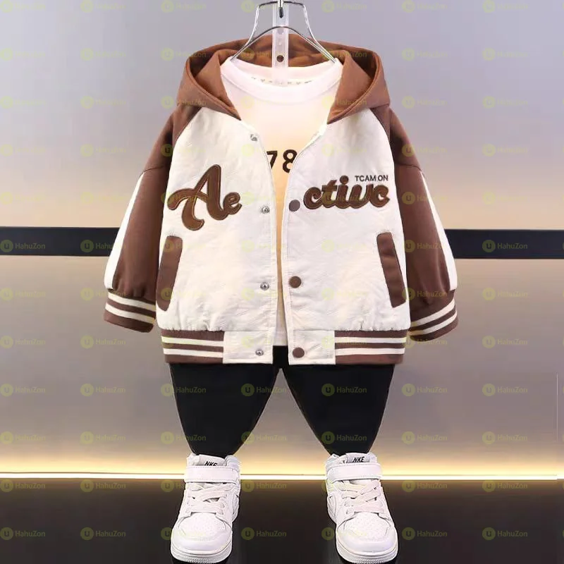 3 Piece Set Hooded jacket, tshirt And Pant Set