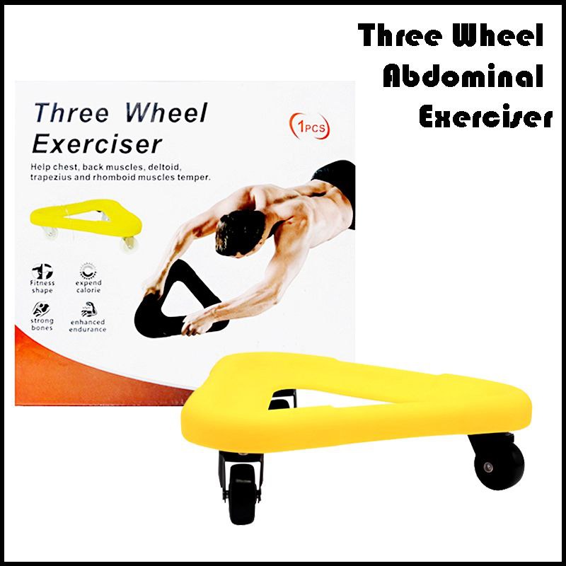 Three-Wheel Abdominal Exerciser