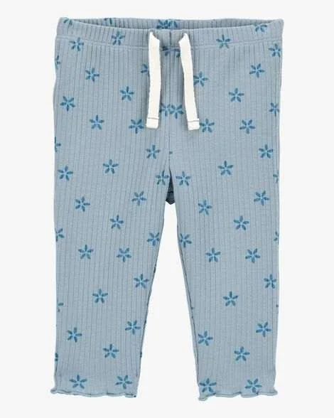Carter's Baby Floral Pull-On Ribbed Pants