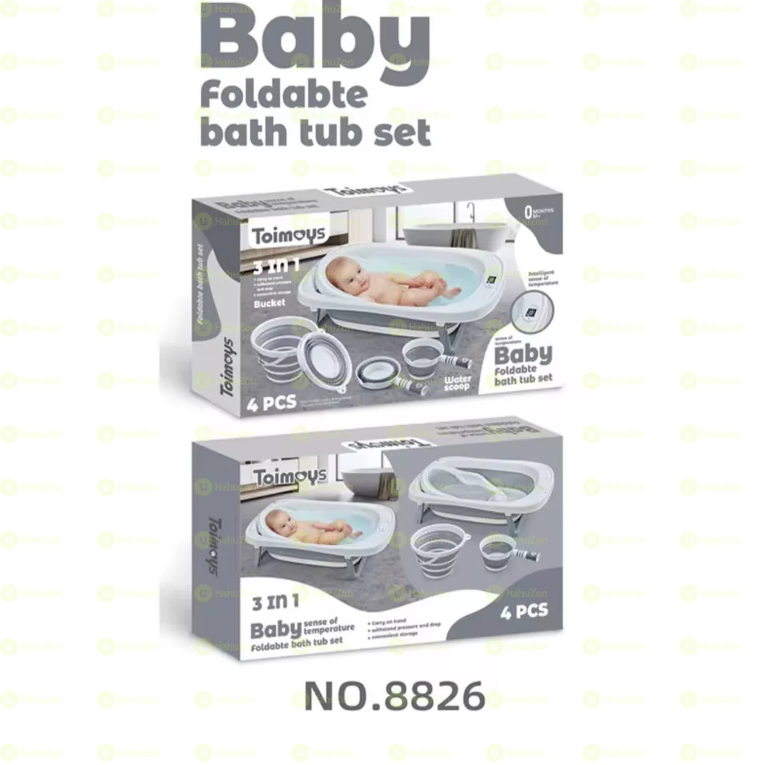 Toimoys 3-in-1 Baby Foldable Bath Tub Set