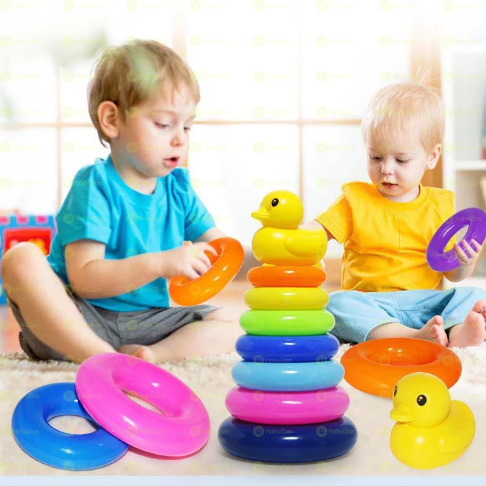 Duck Stacking Rainbows Ring Blocks Tower