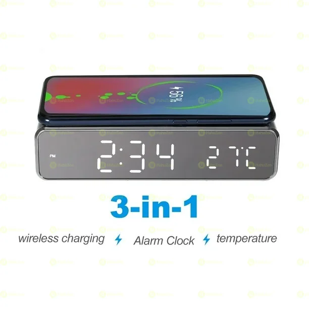 Wireless Charging Clock Alarm
