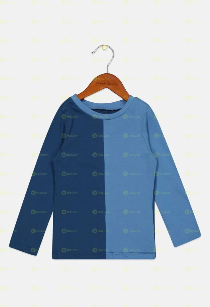 Kid Boy Two Tone Long Sleeve Shirt