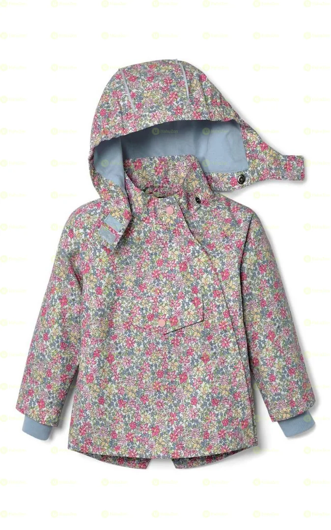 Kid Girls Hooded Rain Jacket