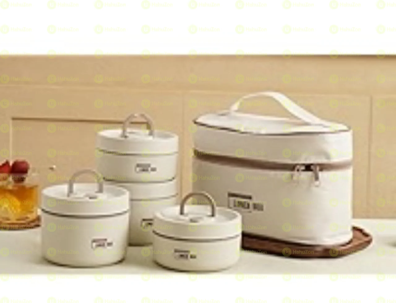 Portable Insulated 4 Psc Lunch Box