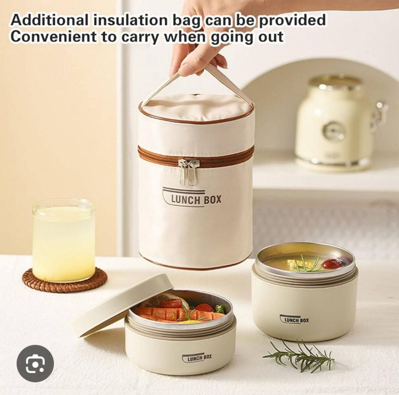 2pcs Thermal Lunch Box