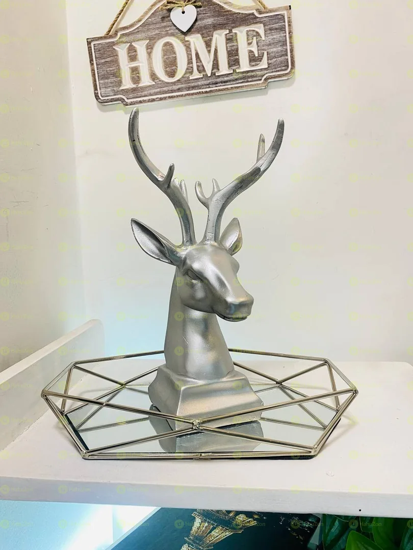 Decorative Silver Deer Head