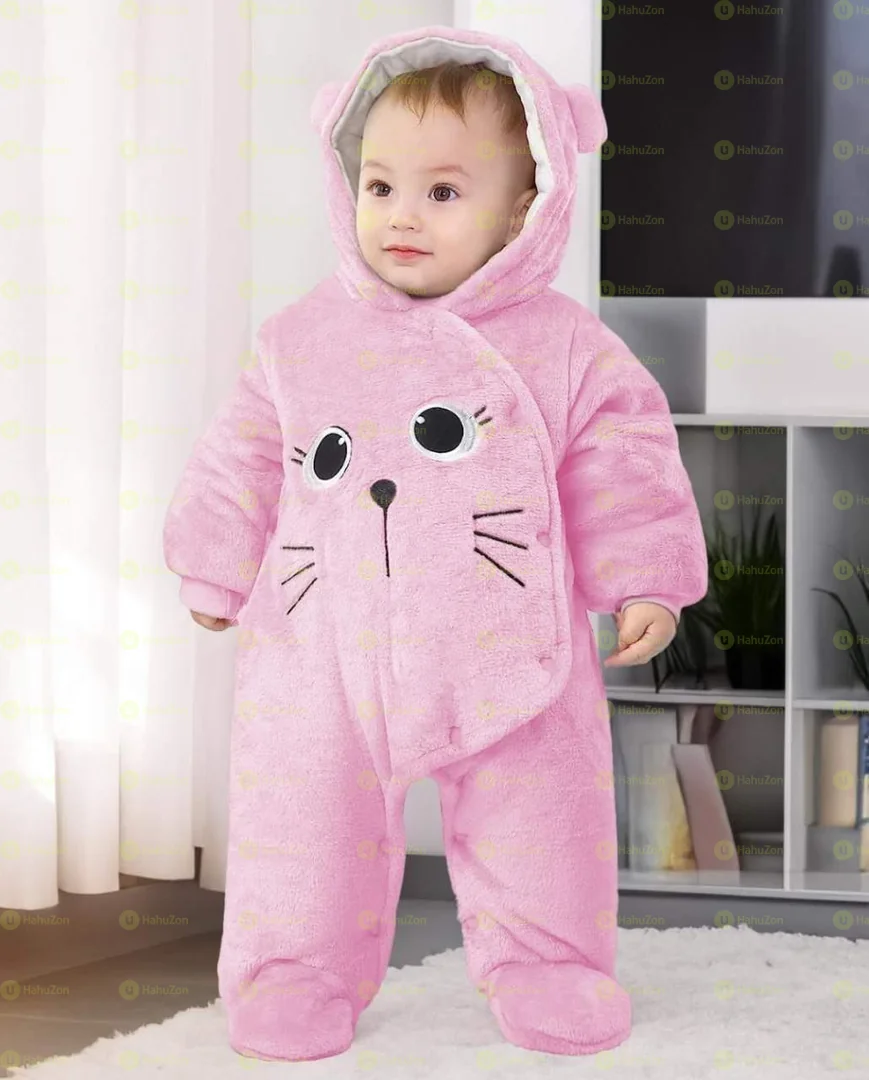 Newborn Baby Winter Clothes Bear Hooded Coat Romper Outfits Jumpsuit