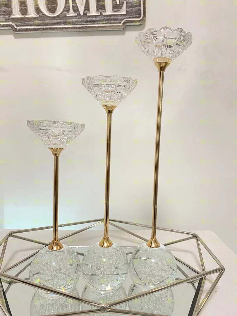 Stand Crystal Candle Holders