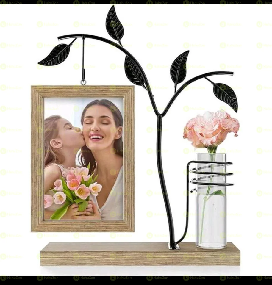 Hanging Photo Frame with Glass Vase