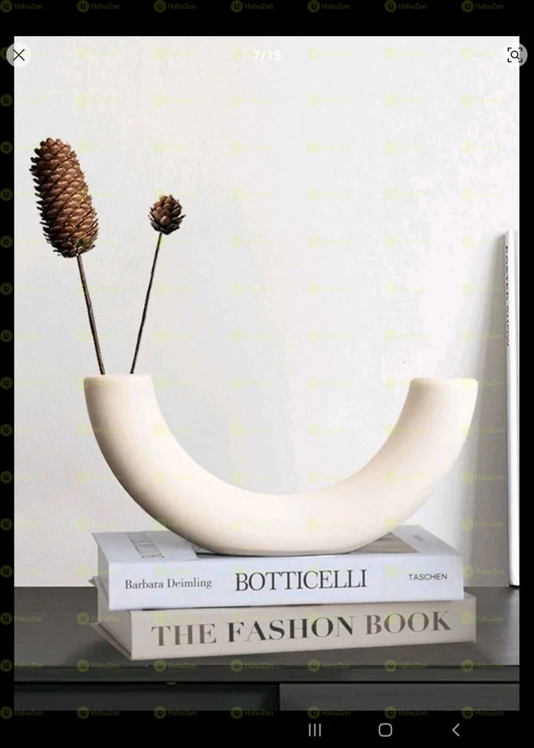 Nordic Ceramic Half Pipe Vase