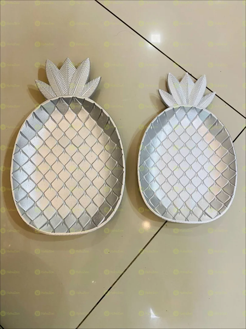 Pineapple Shaped Silver Saucer Tray