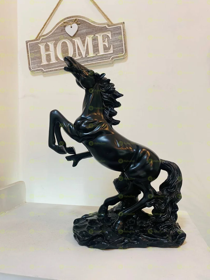 Black Rearing Horse Ornaments Gift for House Lovers