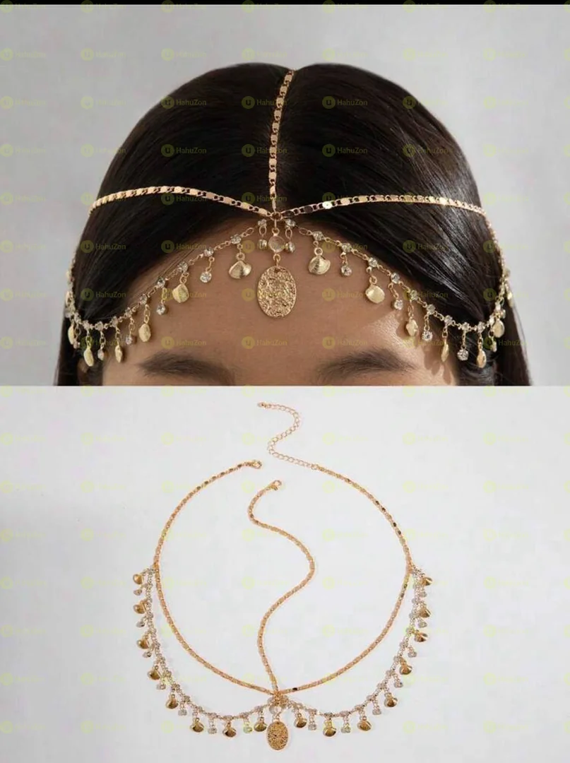 imoli 1pc Minimalist Chain Tassel Faux Pearl Rhinestone