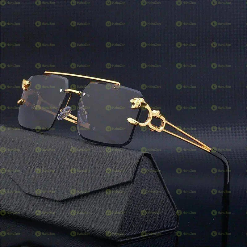 New Retro Rimless Sunglasses