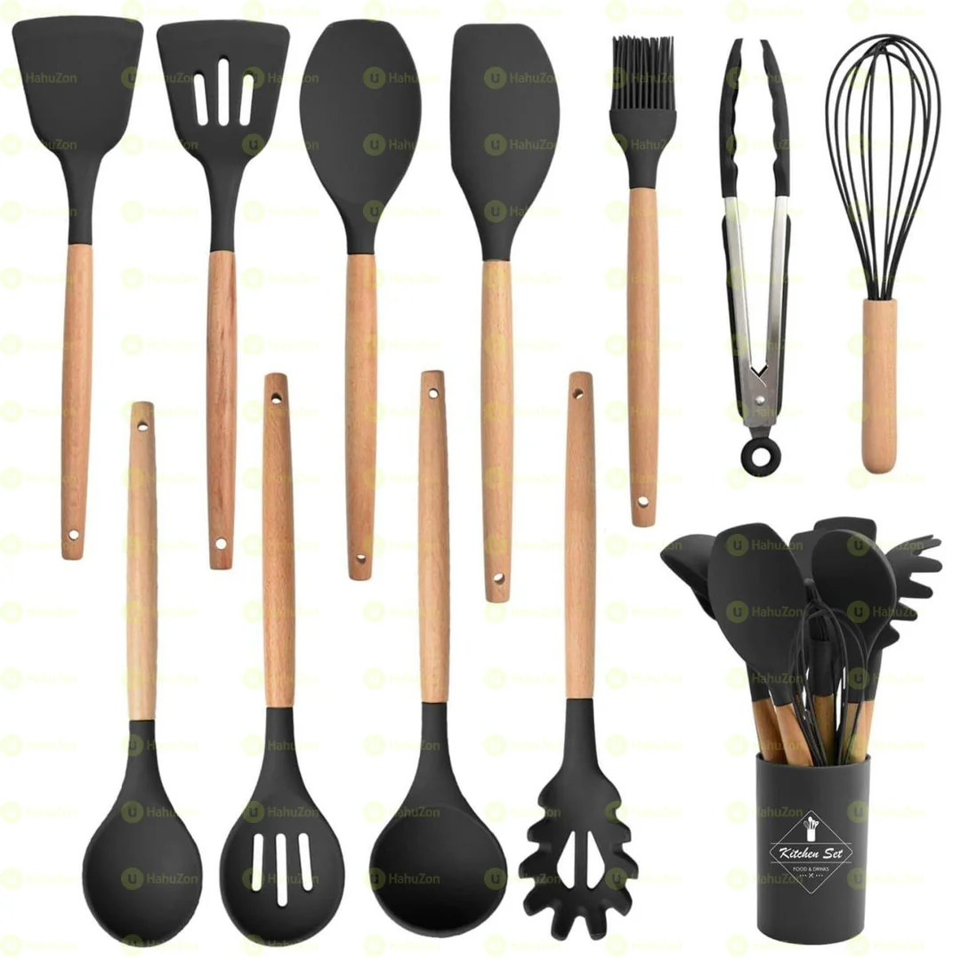 Silicone Kitchen Set, 12-piece Spatula Cooking Set
