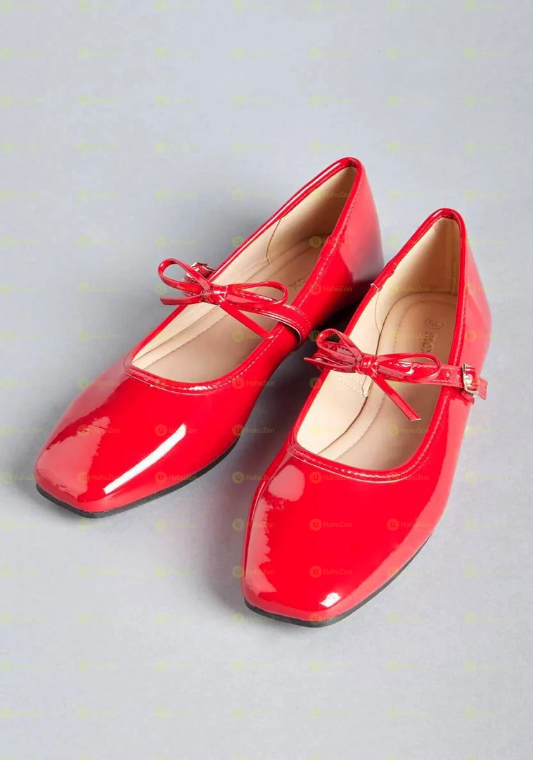 MAX Plain Buckle Ballerina Women's Shoes