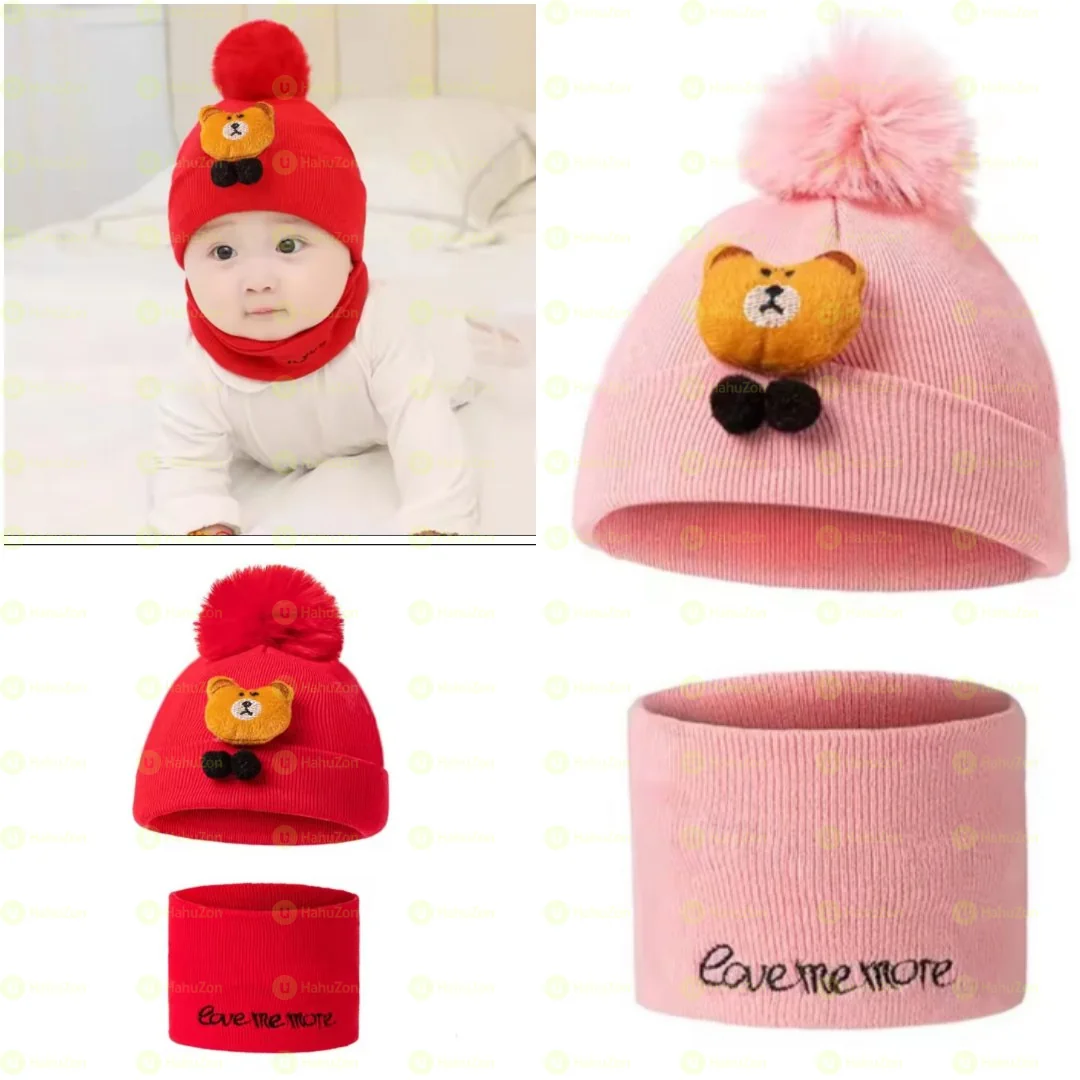 2pcs Baby Hat and Scarf