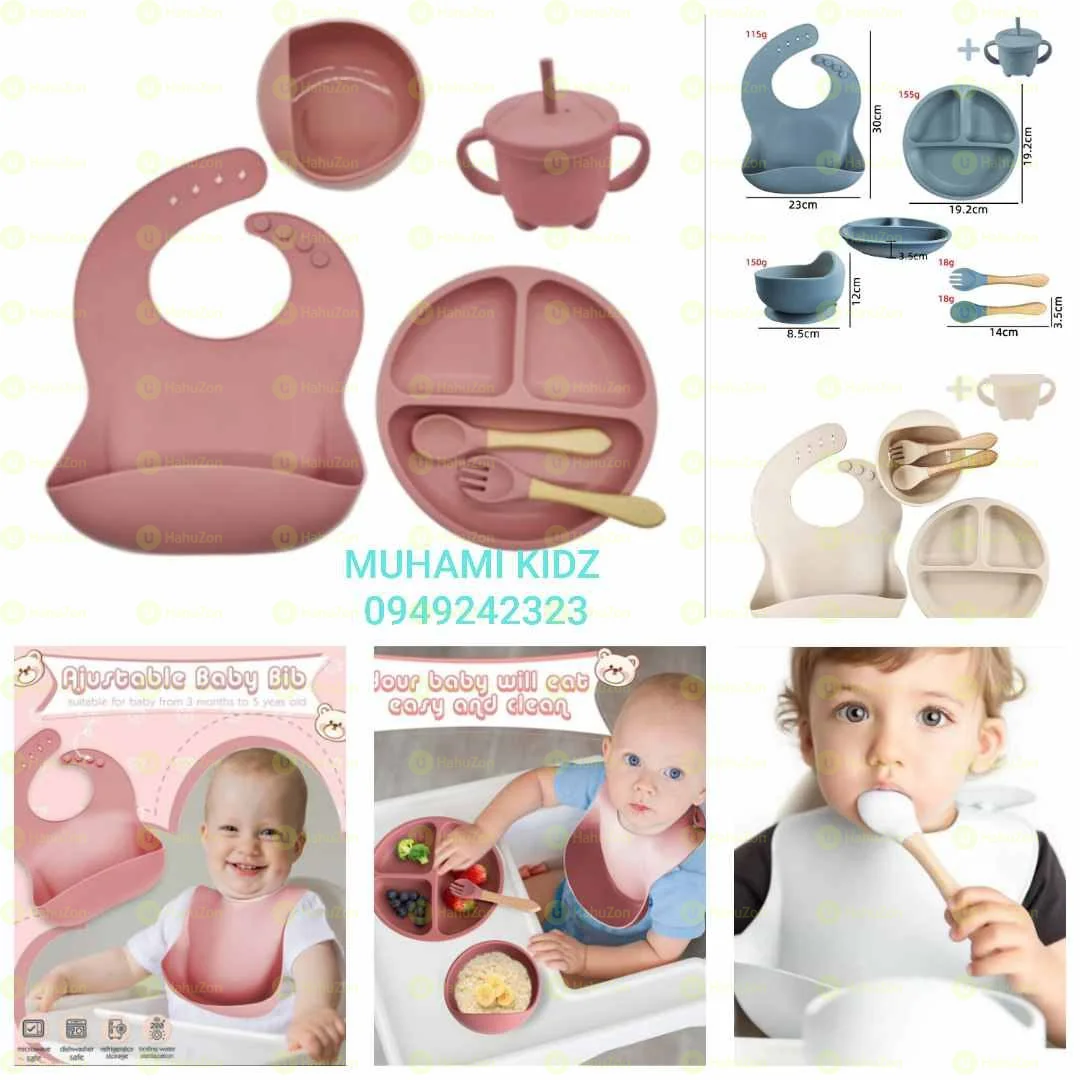 6Pcs Silicone Baby Feeding Set