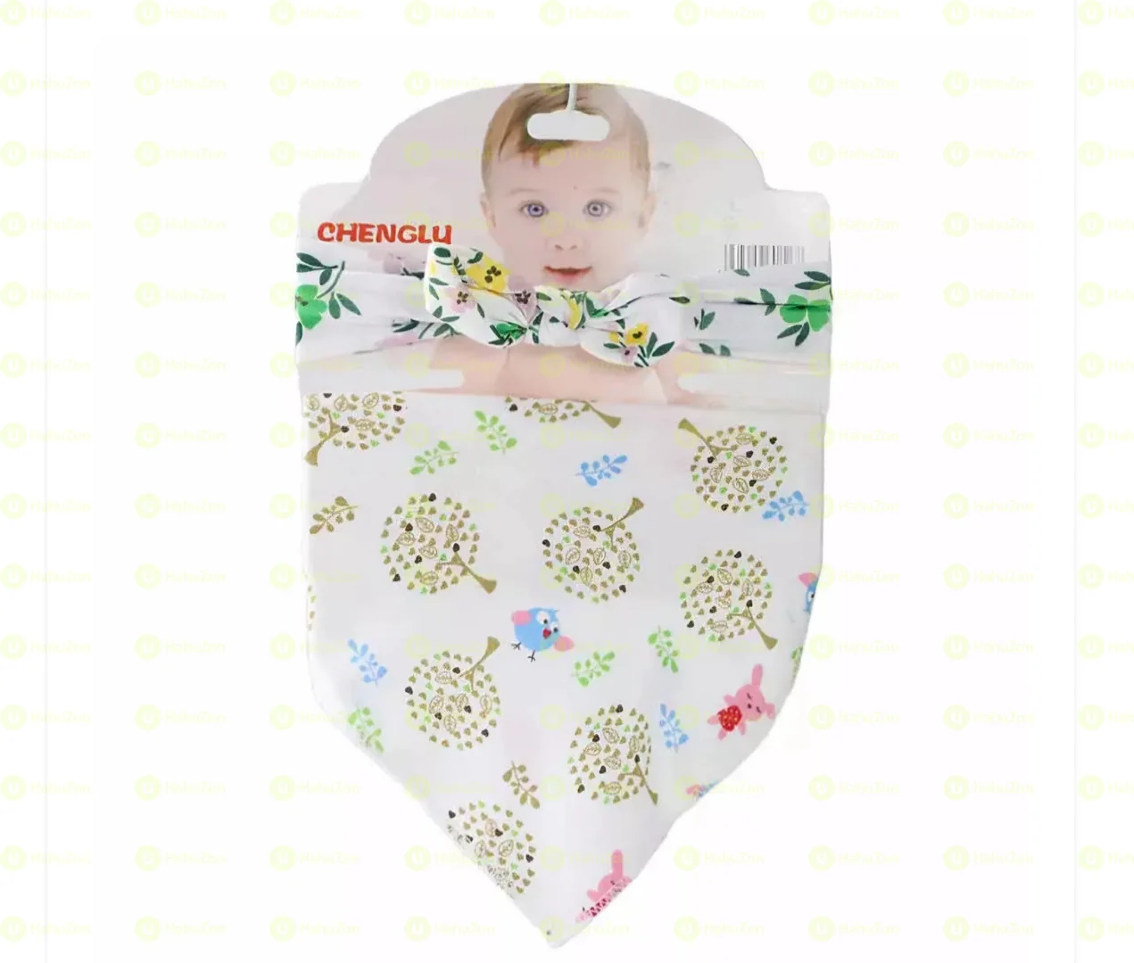 Baby Cotton Bibs with Hair Band