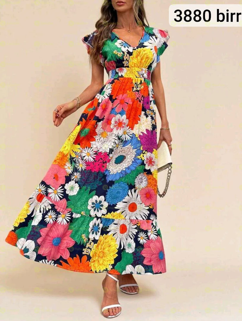 Flower Print Summer Dress