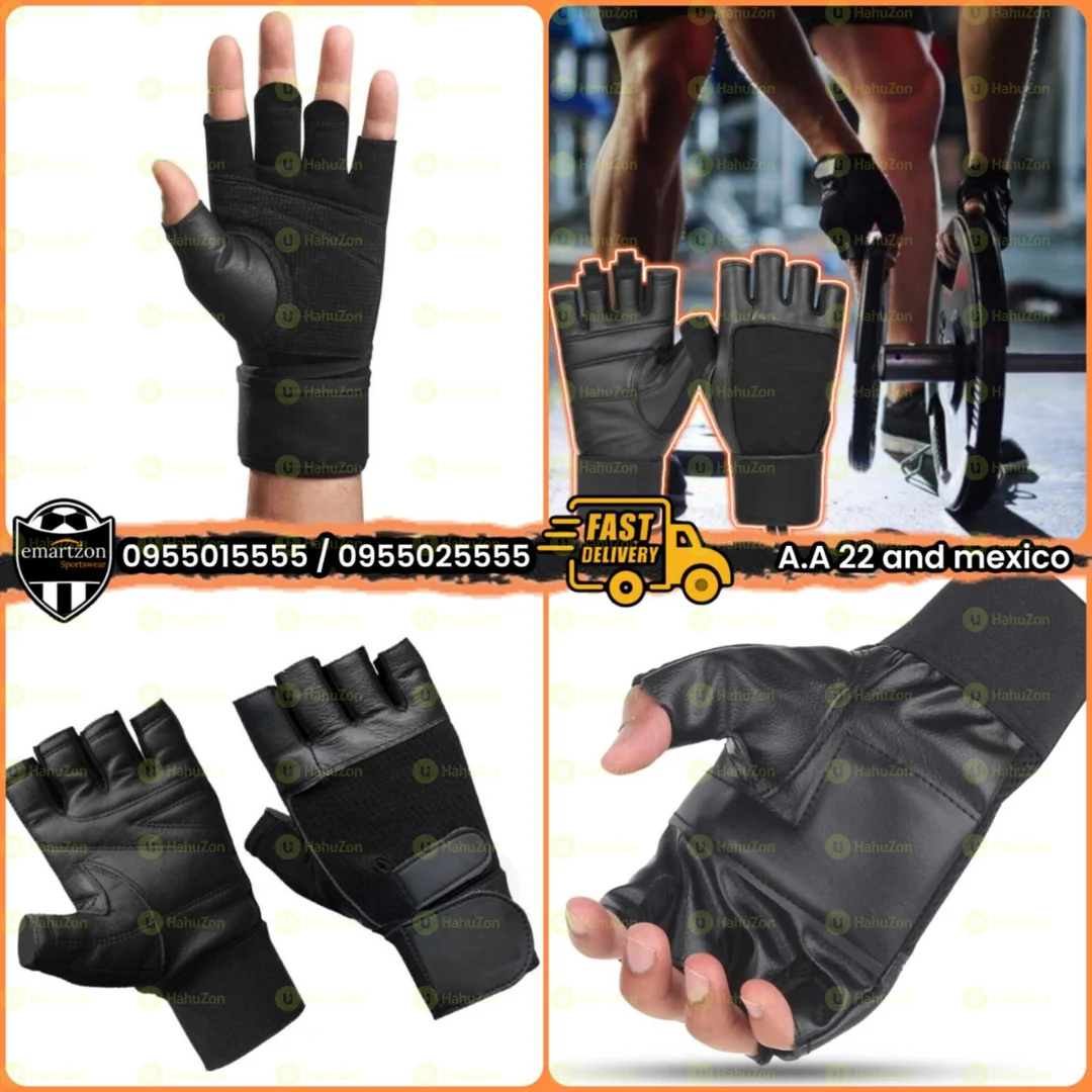 Leather Weight Lifting Gym Workout Gloves