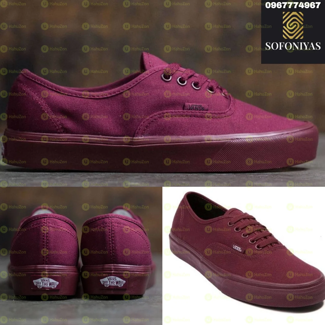 Vans Burgundy Canvas Shoes