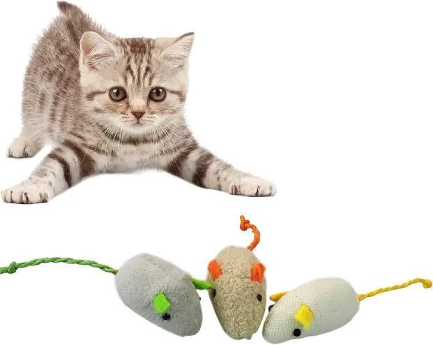 3 pcs Cat Mouse Toy