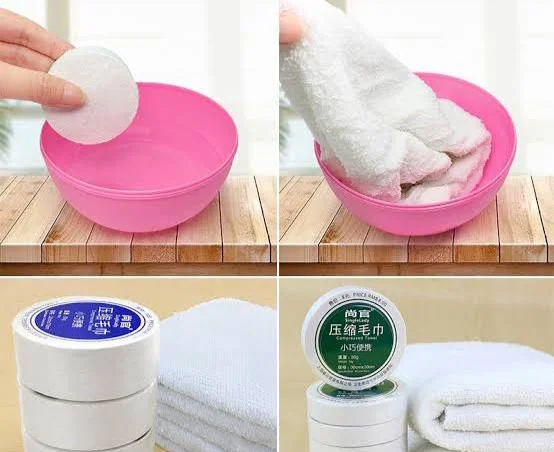 Compressed Cotton Face Towel