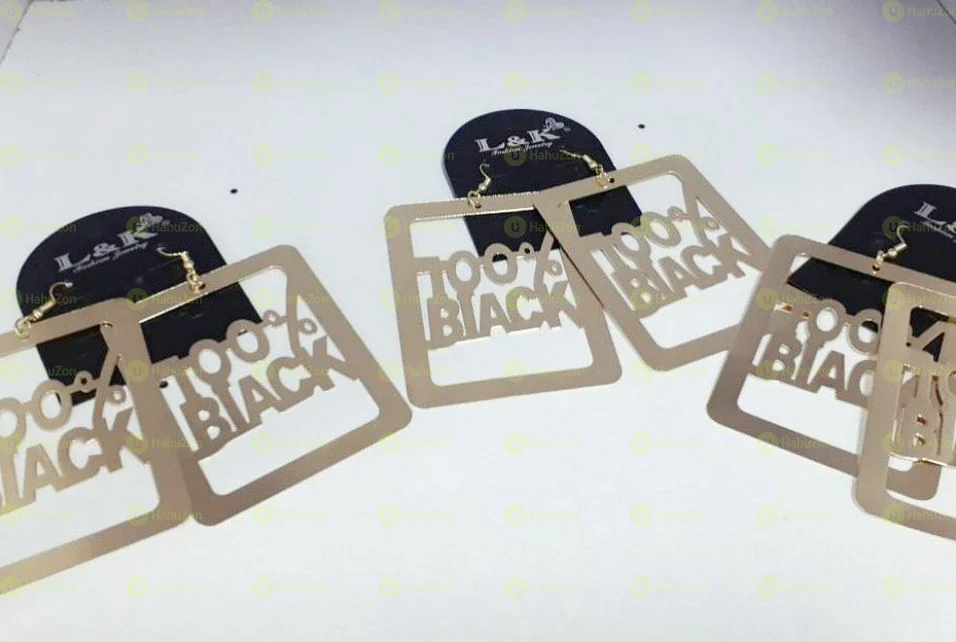 100% Black Earrings
