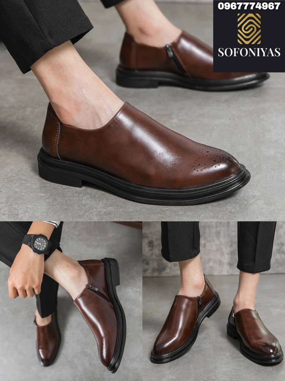 Business Formal leather Slip on Men's Shoes