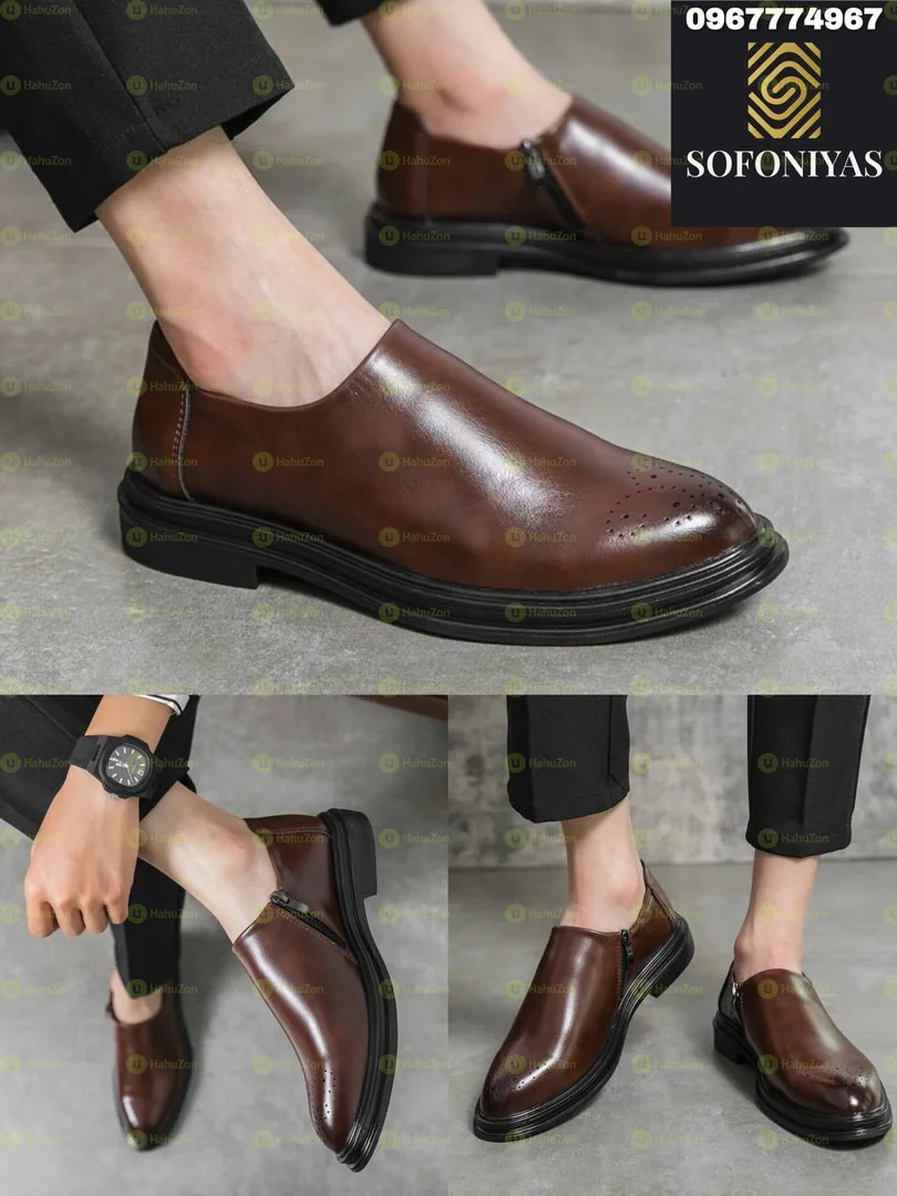 Business Formal leather Slip on Men's Shoes