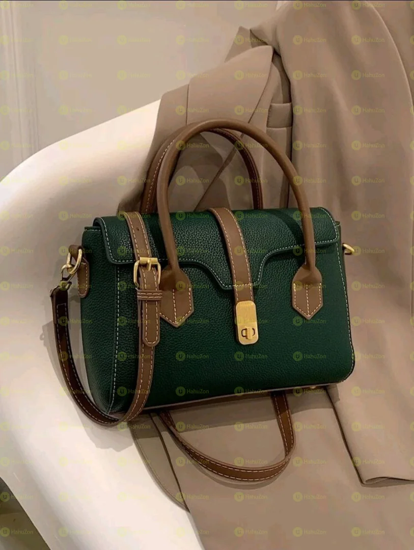 Casual Litchi Embossed Square Bag