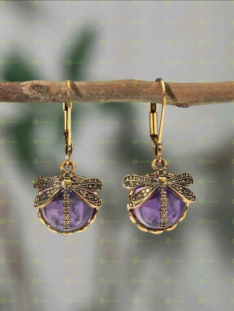Dragonfly Crystal Earrings