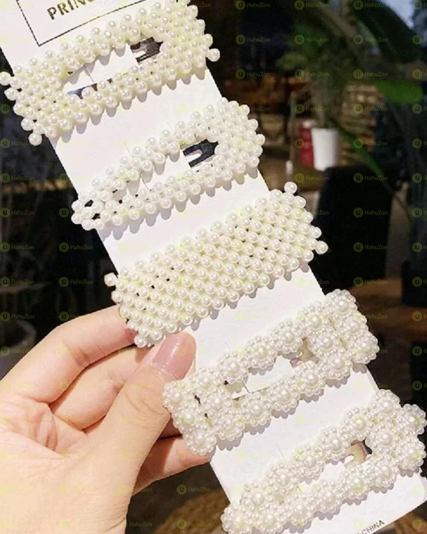 5pcs Pearl Heavy Industry Elegant Super Fairy Bb Clip Bangs Hairpin
