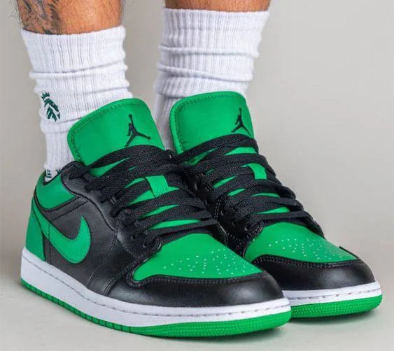 Nike Air Jordan 1 Low Lucky Green Men's Shoes